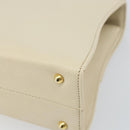 GIVENCHY Hand Bag Leather Beige Gold Auth hk3350-12