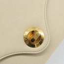 GIVENCHY Hand Bag Leather Beige Gold Auth hk3350-14