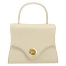 GIVENCHY Hand Bag Leather Beige Gold Auth hk3350-2