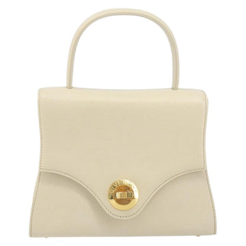 GIVENCHY Hand Bag Leather Beige Gold Auth hk3350 - 0