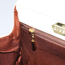 GIVENCHY Hand Bag Leather Beige Gold Auth hk3350-20