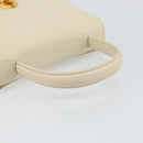 GIVENCHY Hand Bag Leather Beige Gold Auth hk3350-7