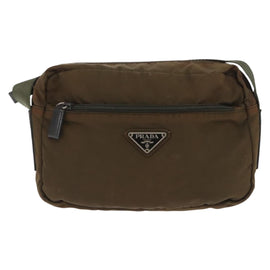 PRADA Shoulder Bag Nylon Brown Auth hk3352 - 0