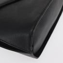 GIVENCHY Hand Bag Leather Black Gold Auth hk3353-9