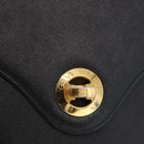 GIVENCHY Hand Bag Leather Black Gold Auth hk3353-17