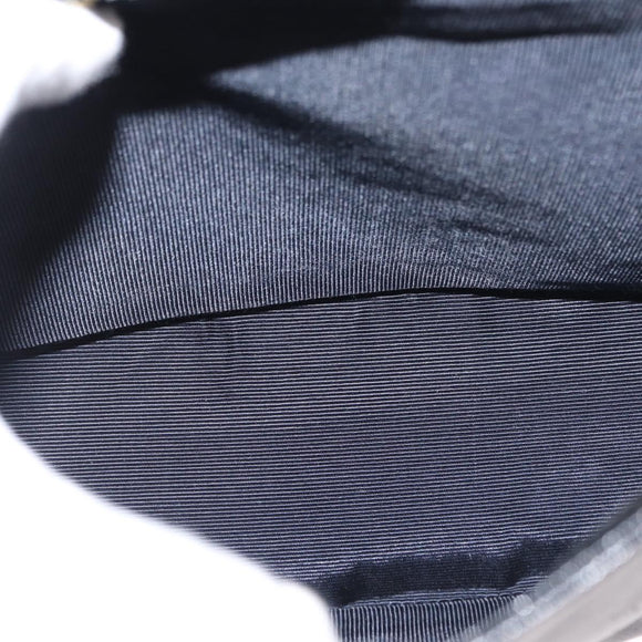 GIVENCHY Hand Bag Leather Black Gold Auth hk3353