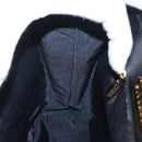 GIVENCHY Hand Bag Leather Black Gold Auth hk3353-20