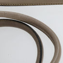 FENDI To joule Hand Bag Leather 2way Beige Silver Auth hk3360-9