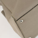 FENDI To joule Hand Bag Leather 2way Beige Silver Auth hk3360-16