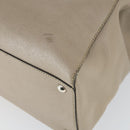 FENDI To joule Hand Bag Leather 2way Beige Silver Auth hk3360-17