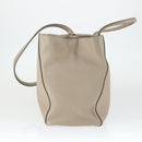 FENDI To joule Hand Bag Leather 2way Beige Silver Auth hk3360-3