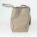 FENDI To joule Hand Bag Leather 2way Beige Silver Auth hk3360-4