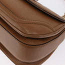 GUCCI New Bamboo Tote Bag Leather 2way Brown Gold 254884 Auth hk3362V-17