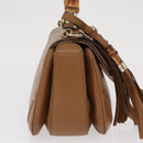 GUCCI New Bamboo Tote Bag Leather 2way Brown Gold 254884 Auth hk3362V-4