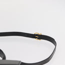 Salvatore Ferragamo Gancini Hand Bag Leather 2way Black Gold Auth hk3364-15