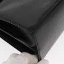 Salvatore Ferragamo Gancini Hand Bag Leather 2way Black Gold Auth hk3364-9