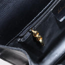 Salvatore Ferragamo Gancini Hand Bag Leather 2way Black Gold Auth hk3364-25