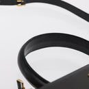 Salvatore Ferragamo Gancini Hand Bag Leather 2way Black Gold Auth hk3364-14