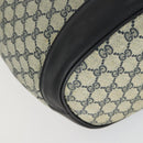 GUCCI GG Supreme Sherry Line Shoulder Bag PVC Navy Gold Auth hk3367-11
