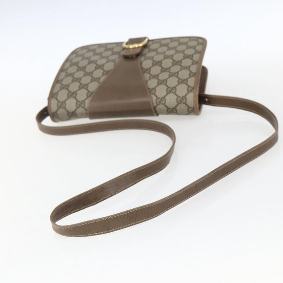 GUCCI GG Supreme Shoulder Bag PVC Beige Gold 93 02 023 Auth hk3368