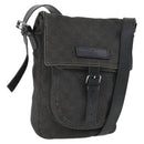 GUCCI GG Canvas Shoulder Bag Black Silver 101654 Auth hk3369-1