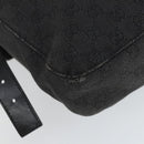 GUCCI GG Canvas Shoulder Bag Black Silver 101654 Auth hk3369-16