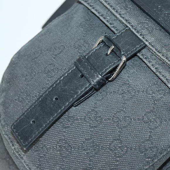 GUCCI GG Canvas Shoulder Bag Black Silver 101654 Auth hk3369