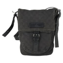 GUCCI GG Canvas Shoulder Bag Black Silver 101654 Auth hk3369-13