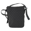 GUCCI GG Canvas Shoulder Bag Black Silver 101654 Auth hk3369-2