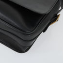 CELINE Shoulder Bag Leather Black Gold Auth hk3373-8