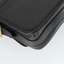 CELINE Shoulder Bag Leather Black Gold Auth hk3373-17