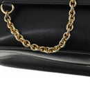 CELINE Shoulder Bag Leather Black Gold Auth hk3373-9