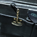 CELINE Shoulder Bag Leather Black Gold Auth hk3373-22
