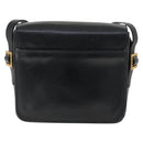 CELINE Shoulder Bag Leather Black Gold Auth hk3373-2