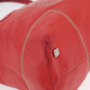 LOEWE Anagram Americana 28 Hand Bag Leather Red Silver Auth hk3375-9