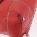 LOEWE Anagram Americana 28 Hand Bag Leather Red Silver Auth hk3375-15