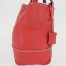 LOEWE Anagram Americana 28 Hand Bag Leather Red Silver Auth hk3375-4