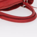 LOEWE Anagram Americana 28 Hand Bag Leather Red Silver Auth hk3375-7