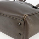 LOEWE Heritage Tote Bag Leather Brown Silver Auth hk3376-9