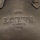 LOEWE Heritage Tote Bag Leather Brown Silver Auth hk3376-17