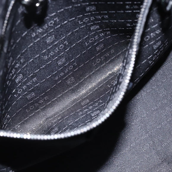 LOEWE Heritage Tote Bag Leather Brown Silver Auth hk3376