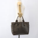 LOEWE Heritage Tote Bag Leather Brown Silver Auth hk3376-25