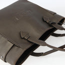 LOEWE Heritage Tote Bag Leather Brown Silver Auth hk3376-6