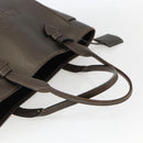 LOEWE Heritage Tote Bag Leather Brown Silver Auth hk3376-7