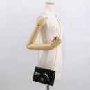 Salvatore Ferragamo Vala Chain Bag Patent leather Black Gold Auth hk3377-21