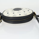 MCM Vicetos Logogram Shoulder Bag PVC Leather White Gold Auth hk3378-6