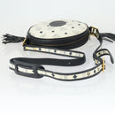 MCM Vicetos Logogram Shoulder Bag PVC Leather White Gold Auth hk3378-7