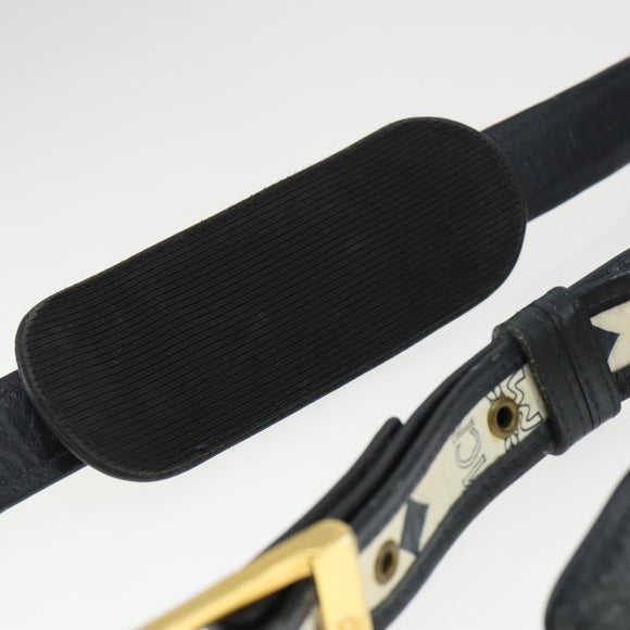 MCM Vicetos Logogram Shoulder Bag PVC Leather White Gold Auth hk3378