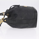 MCM Vicetos Logogram Shoulder Bag PVC Black Gold Auth hk3379-5