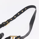 MCM Vicetos Logogram Shoulder Bag PVC Black Gold Auth hk3379-8